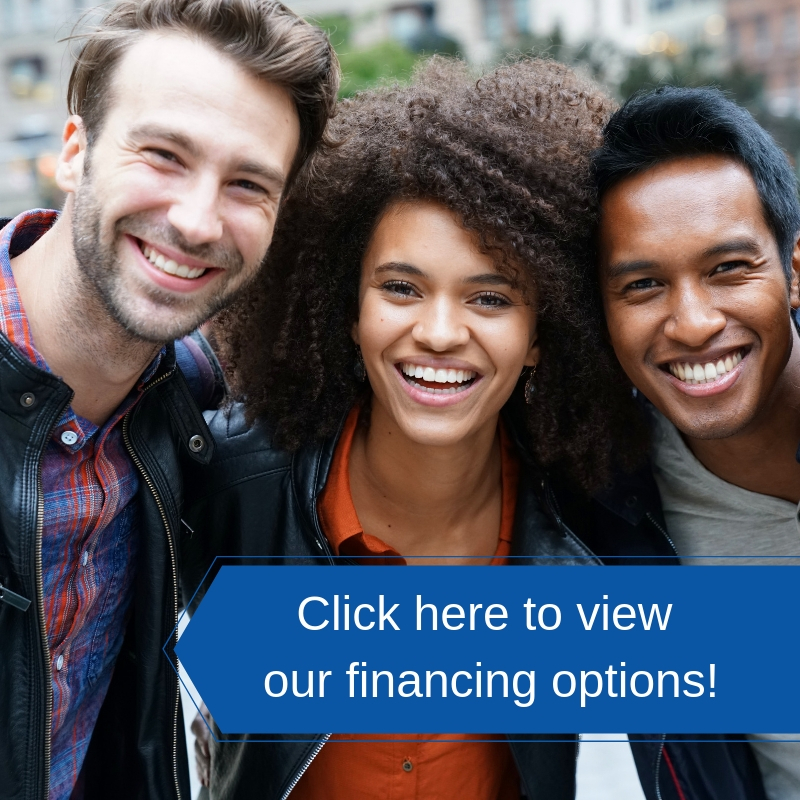 financing options stock photo of happy young people